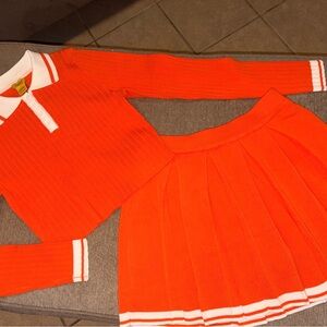 Bright Orange Two-Piece Set